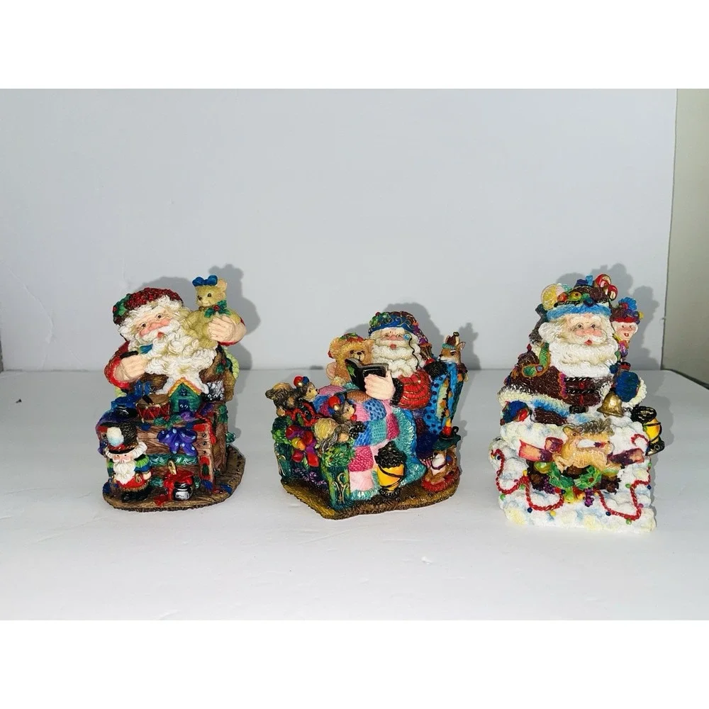 3 Crinkle Claus Possible Dreams 1997 Santa Figurines Limited Edition Christmas